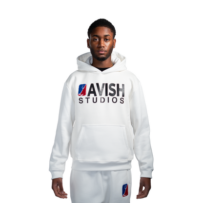 Weißer Hoodie