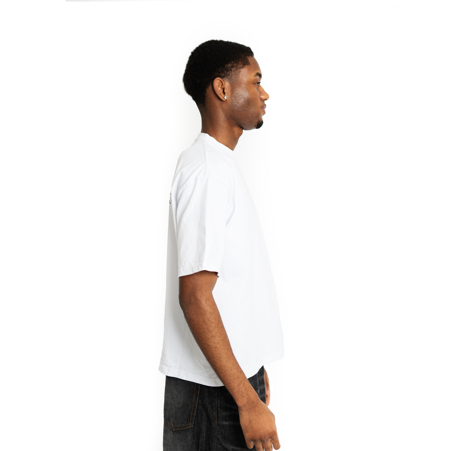 Weißes Basic T-Shirt